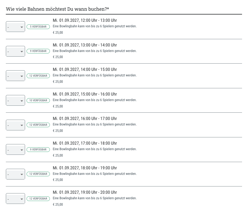 Buchbare Timeslots • Du gibst die Timeslots vor, Deine Gäste wählen aus wann sie kommen möchten