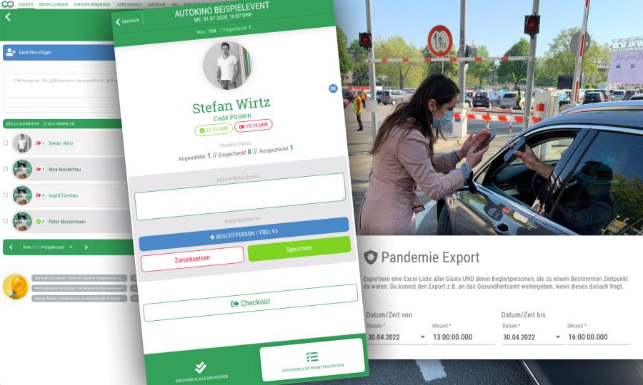Corona-Support inklusive • Gastdatenerfassung, CheckIn & CheckOut, Exporte, …