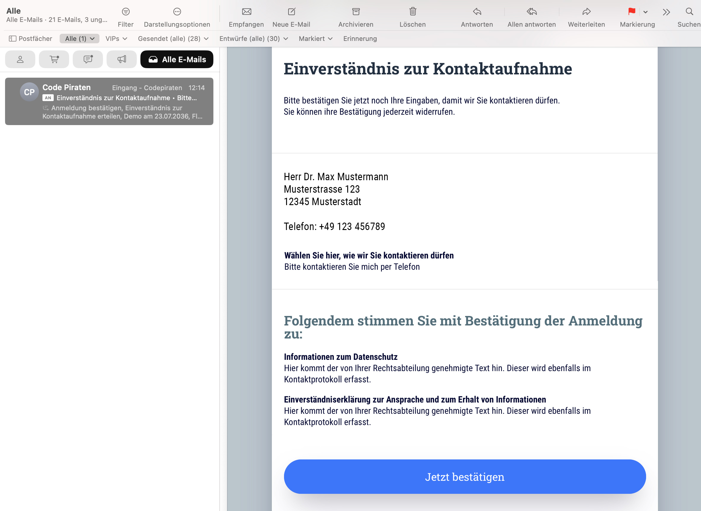 Protokollierte Double-Opt-in E-Mail • Einfache & digitale Bestätigung von Einverständnissen