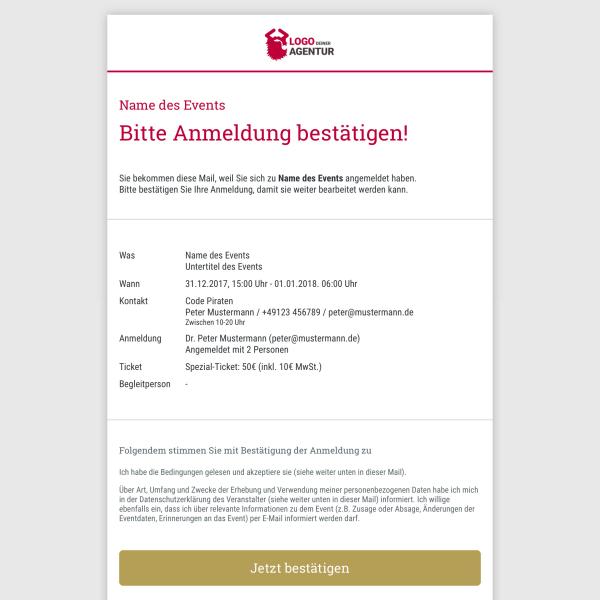 Double-Opt-in E-Mail Optional - Wenn ein Gast sich angemeldet hat und die Anmeldung bestätigt werden muss