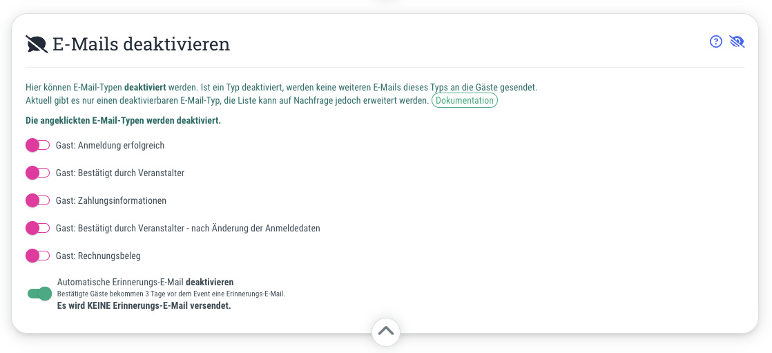 E-Mails deaktivieren - 