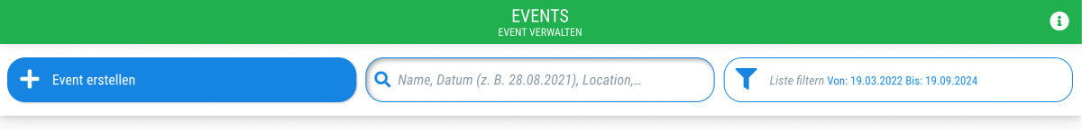 Events suchen und filtern - 