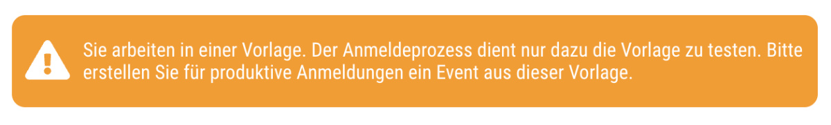 Wieso wird in meinem Event angezeigt, dass es sich um eine Vorlage handelt? - 