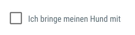 So sieht eine Checkbox im Anmeldeformular für Deine Gäste aus