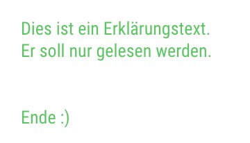 So sieht ein Erklärungstext im Anmeldeformular für Deine Gäste aus