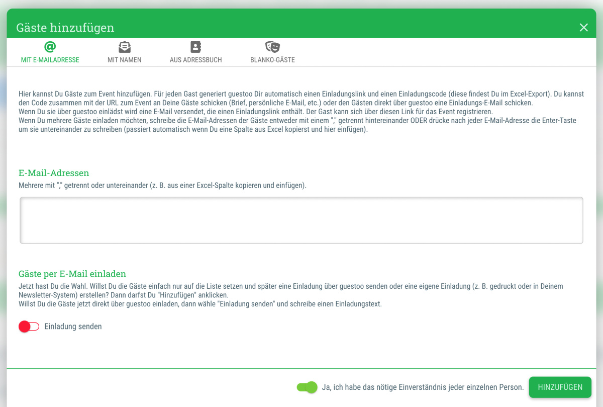 Mit E-Mail-Adresse - 