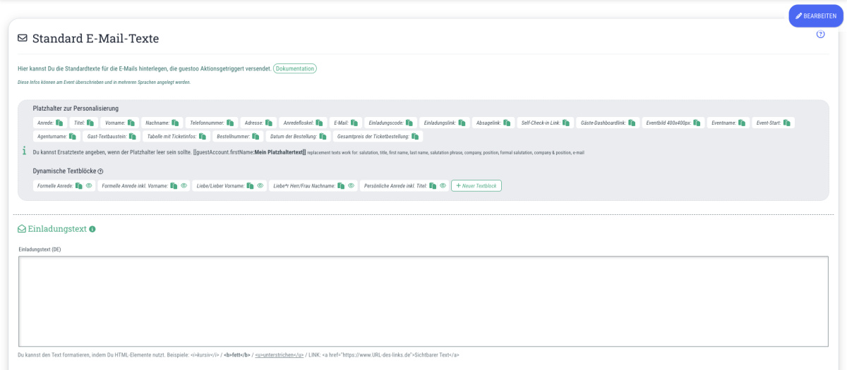 4. E-Mail-Texte anpassen (optional) - 