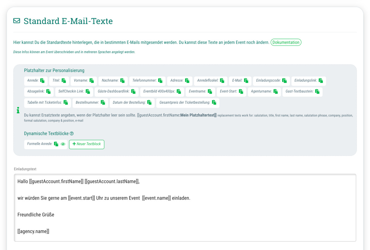 4. E-Mail-Texte anpassen (optional) - 