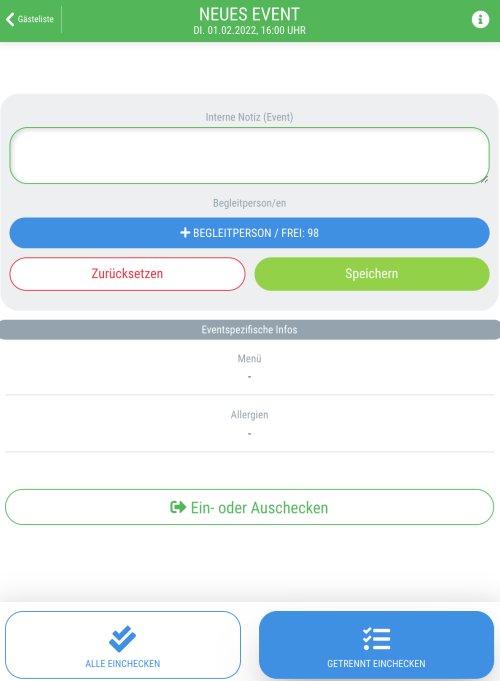 So sieht die Ansicht unter dem Menüpunkt 