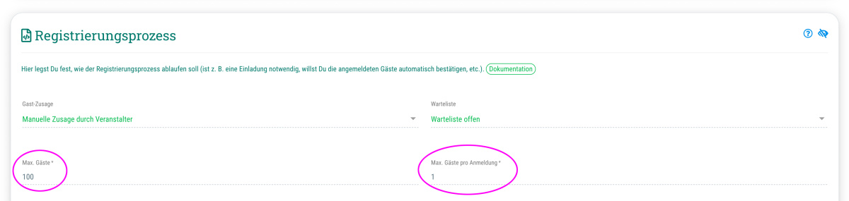 8. Gäste-Anzahl + Registrierungsprozess anpassen - 
