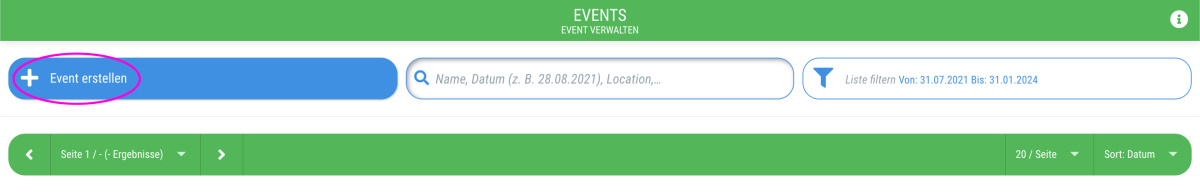 1. Event-Vorlage erstellen - 