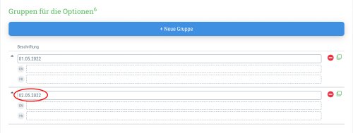 5. Duplizierte Gruppe umbenennen