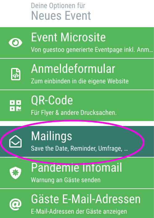 13. Mailings an Gäste senden - 