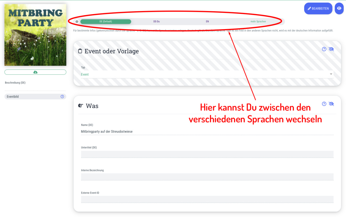 2. Rahmendaten pflegen - 