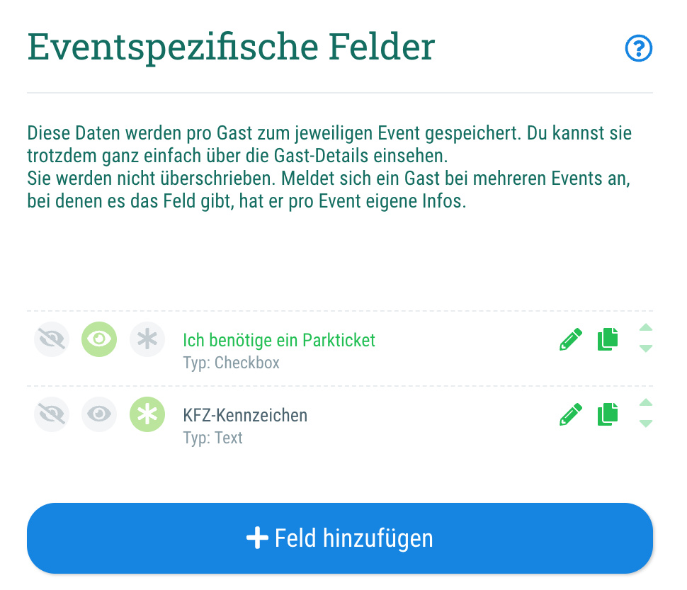 12. Anmelde-Formular anpassen: Eventspezifische Felder - 