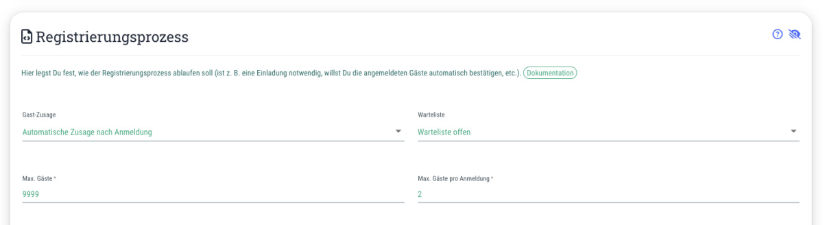8. Gäste-Anzahl + Registrierungsprozess anpassen - 