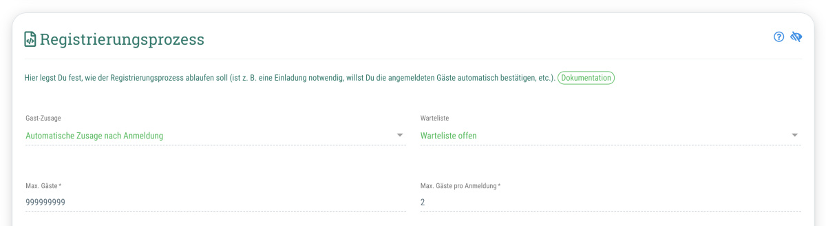 8. Gäste-Anzahl + Registrierungsprozess anpassen - 