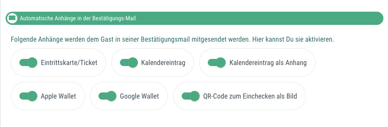 Automatische Anhänge in der Bestätigungs-Mail - 
