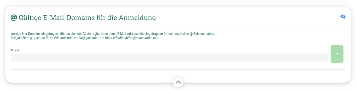 Registrierung nur mit bestimmten E-Mail-Domains - 