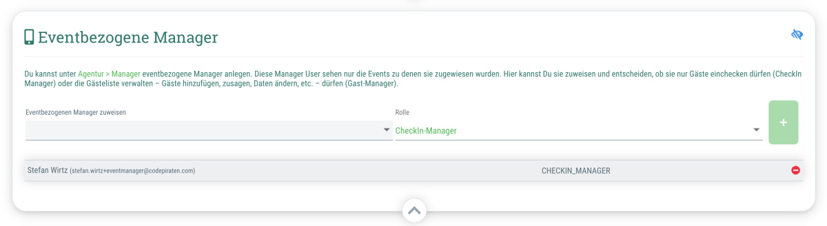 Eventbezogene Manager zuweisen - Welche Rollen es für eventbezogene Manager gibt und wie Du sie zuweist