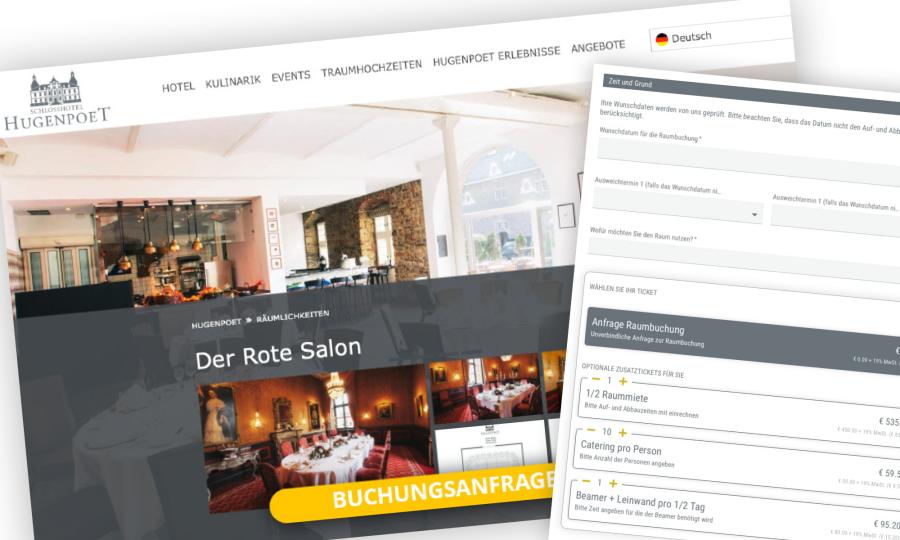 Raumbuchung • Direkt von Deiner Website oder mit eigener Landing-Page