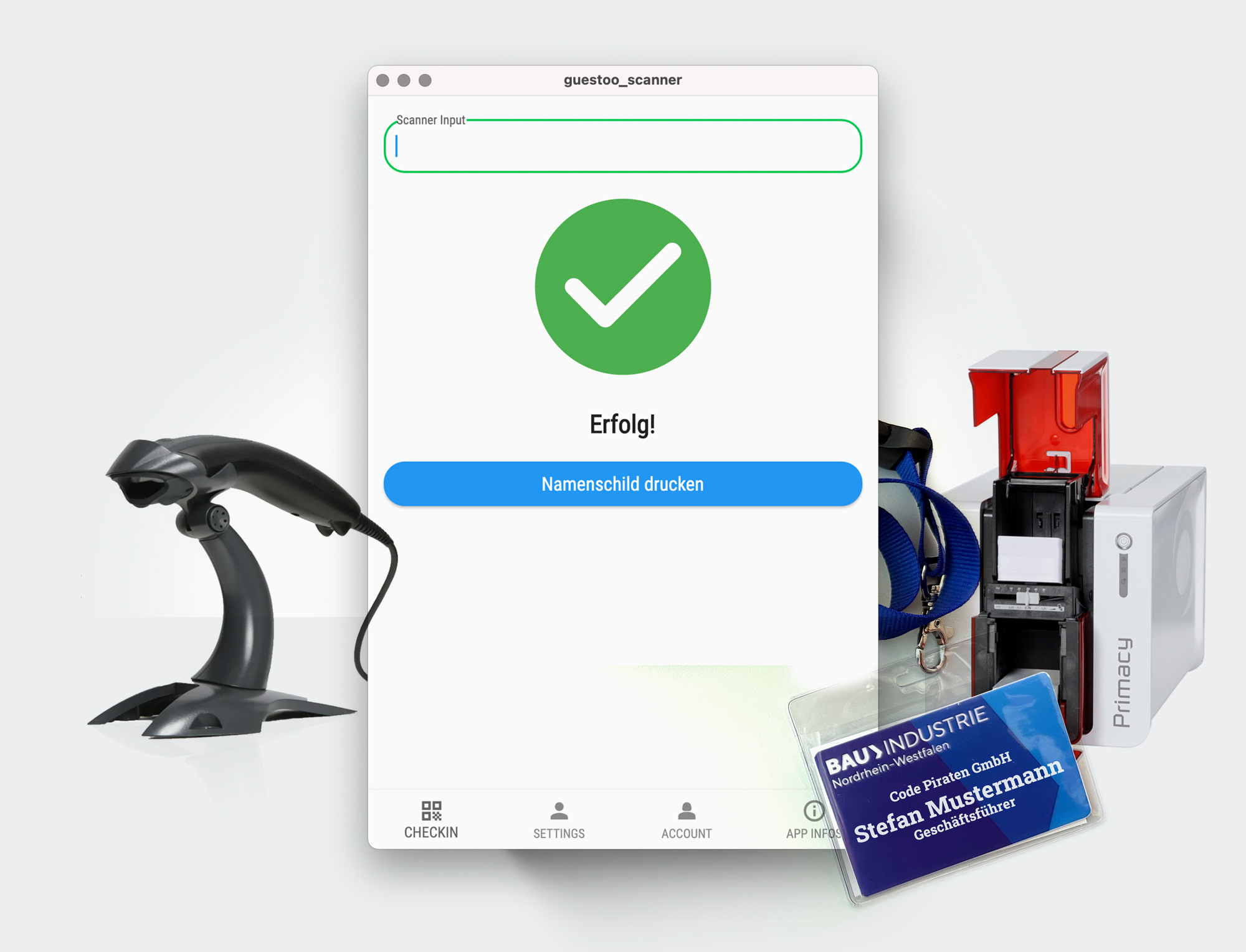Namensschilder • Schnell und on the fly Namensschilder auf jedem beliebigen Drucker ausgeben