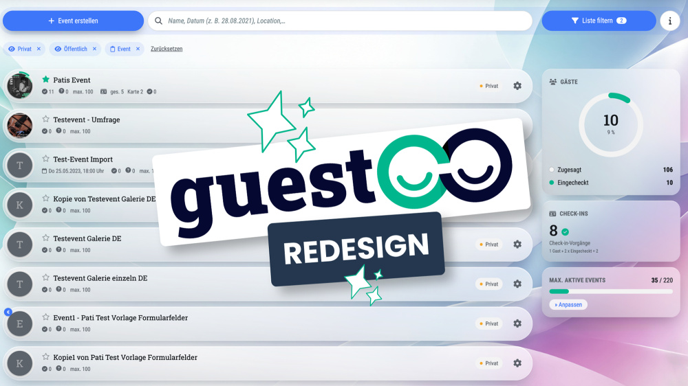 guestoo Redesign Ein neuer Anstrich für mehr Übersicht