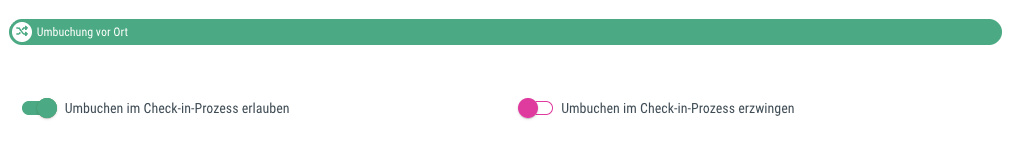 Umbuchungen vor Ort - 