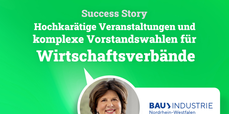 Warum der Bauindustrieverband NRW bei hochkarätigen Veranstaltungen und Vorstandswahlen auf guestoo vertraut, Success Story